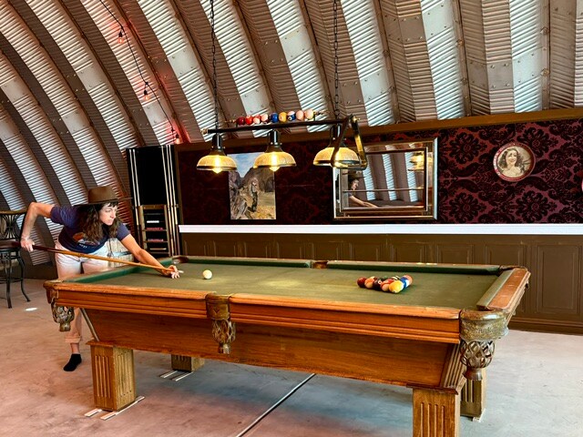 Billiards table inside The Vortex